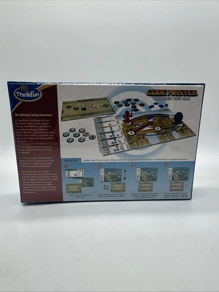 Thinkfun CODE MASTER Programming Logic Board Game Complete NEW SEALED - Image 2 of 4
