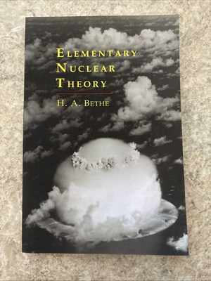 #ad Elementary Nuclear Theory Hans A. Bethe Philip Morrison 66 2013 Oppenheimer Book $14.99