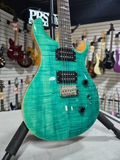 PRS SE Custom 24 Electric Guitar - Turquoise w/Gig Bag & PLEK*D #514