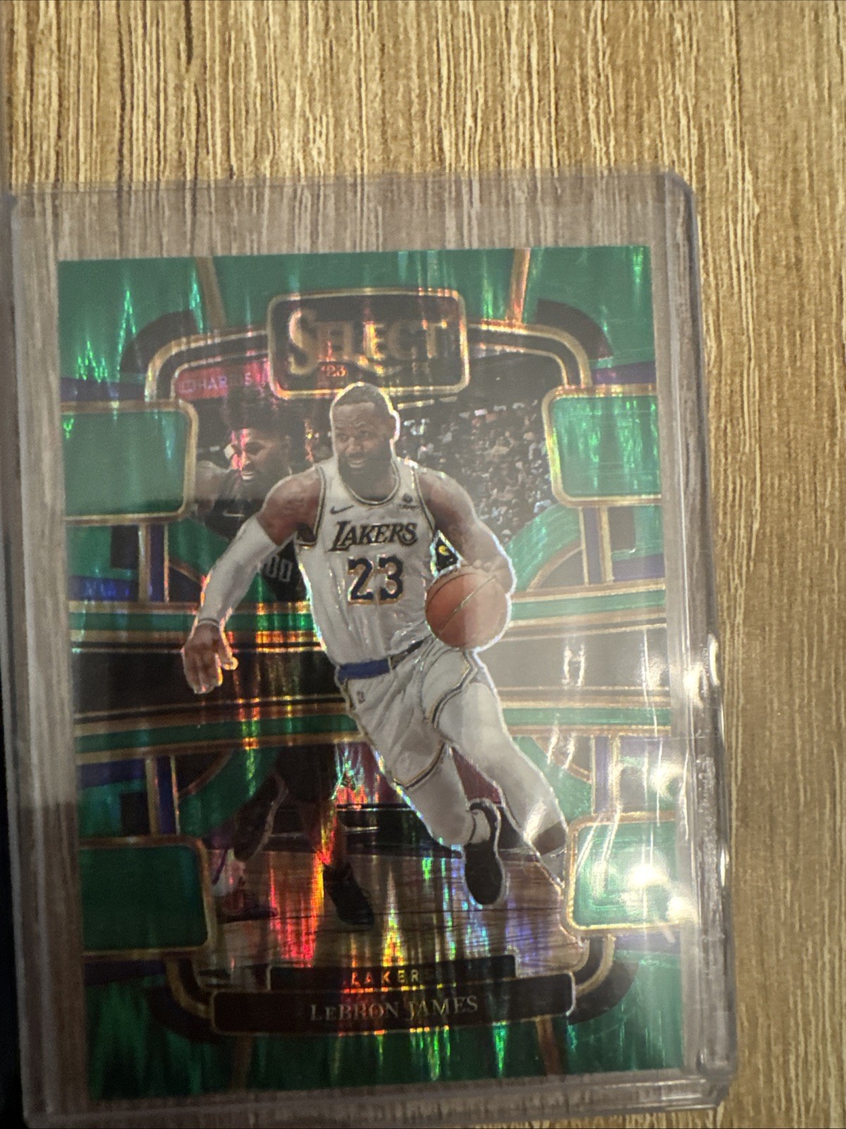 2023-24 Panini Select - Concourse LeBron James #66 Green Shock Prizm