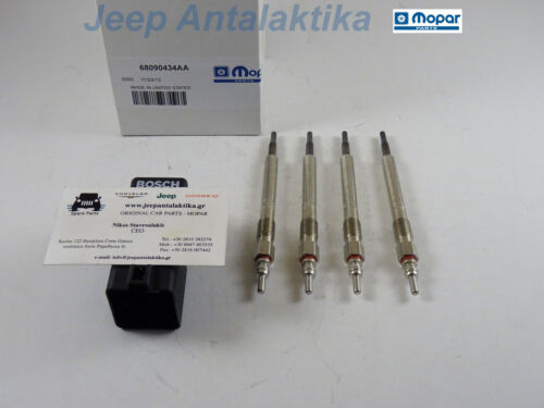 Glow Plug Kit Jeep Liberty/Cherokee 2.8CRD 2005-2007 68090434AA New OEM Mopar - Picture 2 of 9