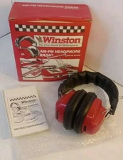 RARE Vintage NASCAR Winston Cup AM-FM Headphone Radio Solid State WORKING!!
