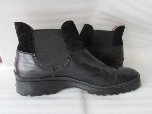 BALLY Switzerland BLACK leather /Suede Allround Slip-on Ankle Boots 11.5 M - Picture 14 of 15