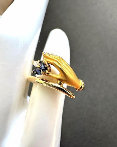 Anillo Carrera y Carrera Marquesa Diamante Zafiro Talla US5.5 18YG - Imagen 18 de 20