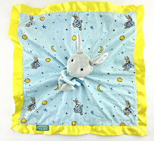 Goodnight Moon Lovey Blanket Plush Security Blue Bunny Kids Preferred Satin Edge
