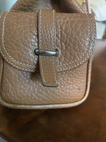 Dooney & Bourke Zip Pebbled Leather Purse Handbag Brown FLAWS - Picture 3 of 22
