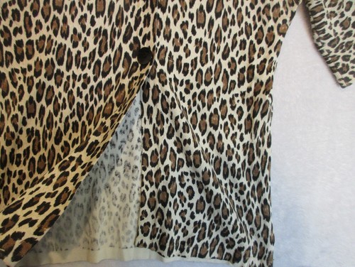 Chico's Cardigan Women's Size 0 Multicolor Leopard 2 Button SILK Blend Sweater - Picture 3 of 8