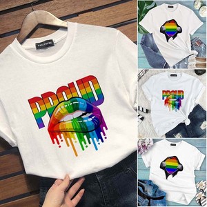 Rainbow-Pride-T-Shirt-Lips-Lgbt-Proud-Gay-Soho-London-Art-Retro-Cool-Tee-Tops