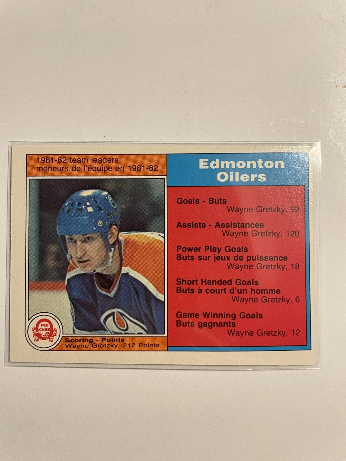 1982-83 OPC O-Pee-Chee Wayne Gretzky #99 Team Leaders Edmonton Oilers Near Mint