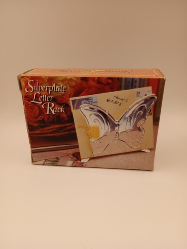 Vintage versilberter Briefständer Schmetterling - Bild 2 von 2