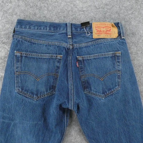 Levi's 501 Jeans Mens 31x29 Original Button Fly Straight Light Wash (Tag 32x32) - Picture 16 of 17