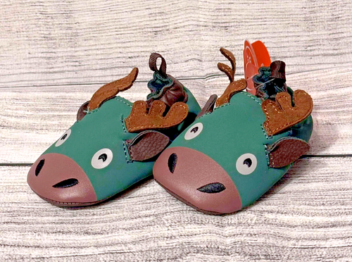 Wonder Nation Baby Boys Forest Animal Moose Slippers Size 3 - Picture 2 of 5