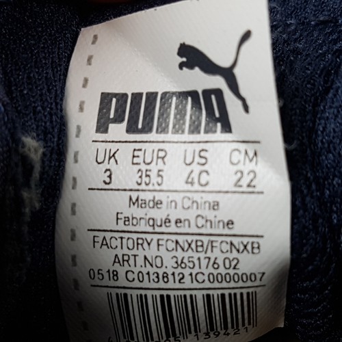 Boy's PUMA 'Smash V2 JR' Sz 4C US | 35.5 EU Blue Youth Unisex | 3+ Extra 10% Off - Picture 7 of 9