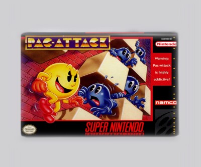 PAC-ATTACK /  SNES - 2''x3'' FRIDGE MAGNET (super nintendo retro