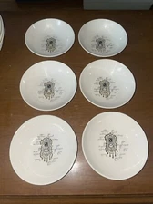Lot of 6 Stetson Marcrest Gay Nineties Fruit Dessert Sauce Bowls 1950s USA