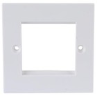 PRO SIGNAL - 1G Single Modular Wallplate Frame, White 2 Ports