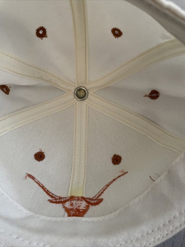 Vintage Texas Longhorns #1 Apparel White Orange Wool Fitted Hat Made In The USA - Picture 11 of 13