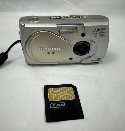 Olympus Camedia Brio D-230 2.0MP Compact Digital Camera Silver Tested