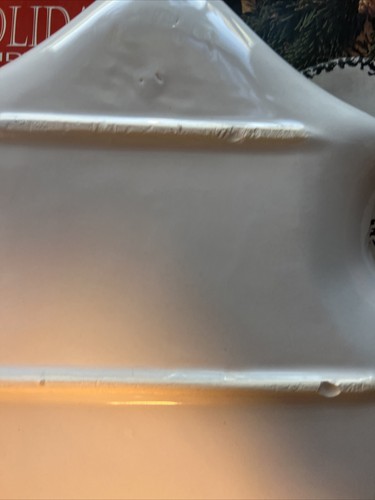 Christmas Tree Candy Dish Stoneware Shaped Guyroc 3918 w/Box Alco Bottom Chips - Picture 7 of 20