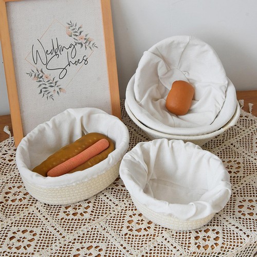 Bread Proofing Basket Baking Rattan Round Bowl With Cloth Sourdough Banneton - Picture 11 of 17