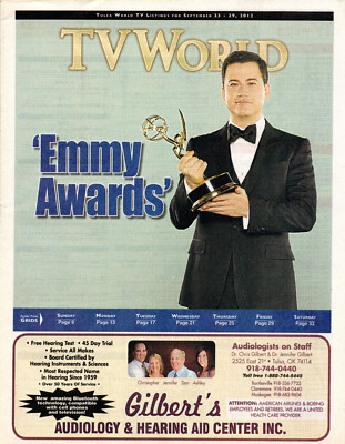 TV WORLD Magazine Sept 23-29 2012 Jimmy Kimmel 64th Annual Primetime Emmy Awards