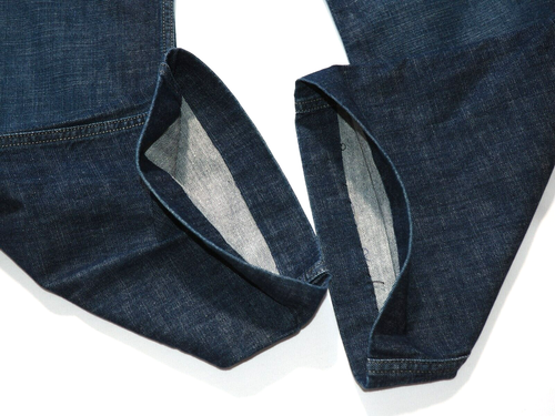 Jeans DIESEL uomo bootcut gamba dritta blu scuro lavaggio RAVIX 00837 Made in Italy - Foto 11 di 11