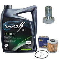 MotoröL Set 0W40 5 Liter + ÖLfilter + ÖLablassschraube FüR BMW 3Er 316 318 E36