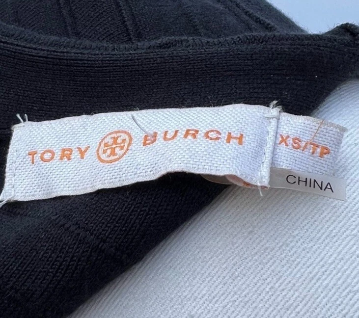 Abito donna Tory Burch piccolo body maglia righe tubino senza maniche ufficio