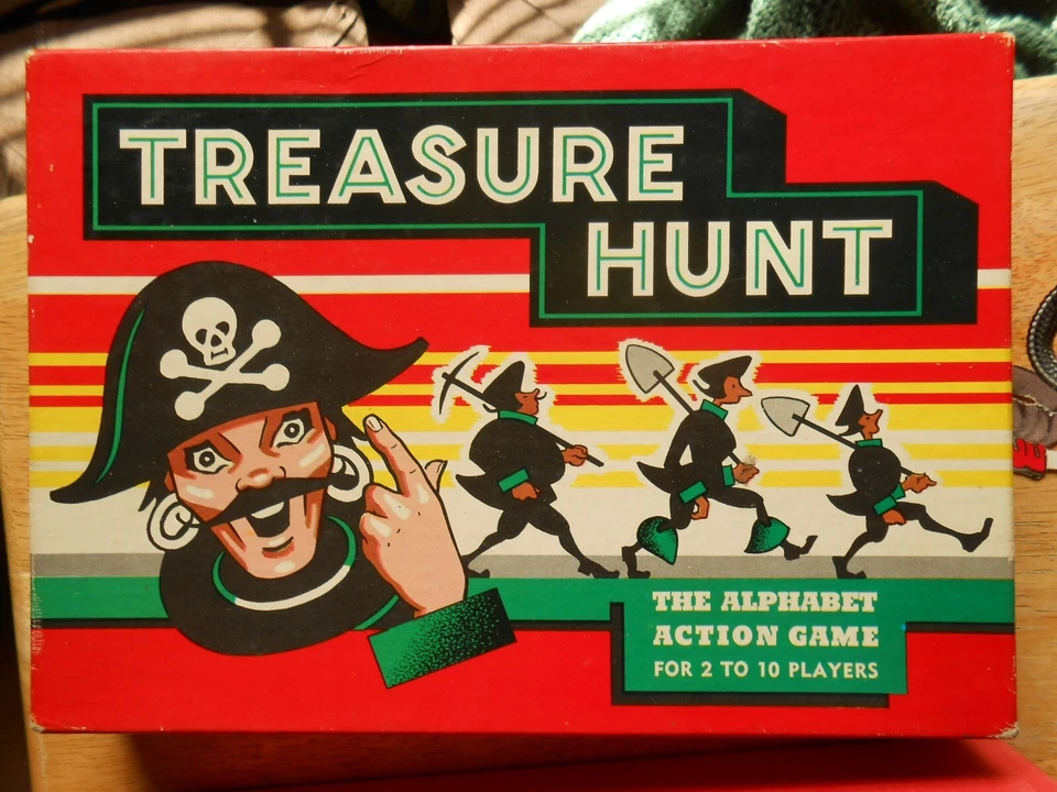Vintage 1953 pirate Treasure Hunt Game Word Game Cadaco Ellis GREAT GRAPHICS - Image 3 of 4