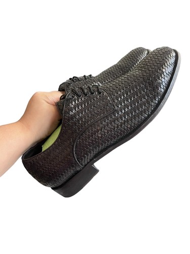 Scarpe stringate Brecos pelle intrecciata Made On Italy - Scarpe uomo taglia 43 (10) - Foto 7 di 9