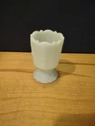 Fenton Custard Toothpick Holder With Daisy Vine