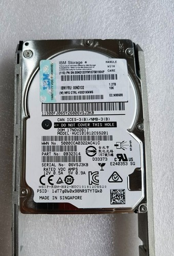 IBM 00ND133 00ND132 1.2TB 10K SAS 2.5 SFF SED Hot-Swap HDD Hard Disk Drive - Picture 2 of 5