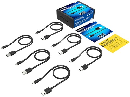 Sabrent CB-UM61 6-Pack 12-inch (0.3m) 22AWG Premium Micro USB High Speed Cables - Picture 9 of 9