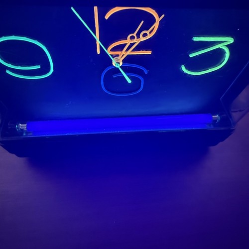 Vintage 1980’s Gemini Nuon Display Blacklight Clock Restored - Bild 5 von 9