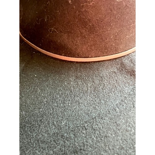 Black Wool Felt Floppy Hat Thin Leather Band 100% wool One Size - Picture 2 of 4