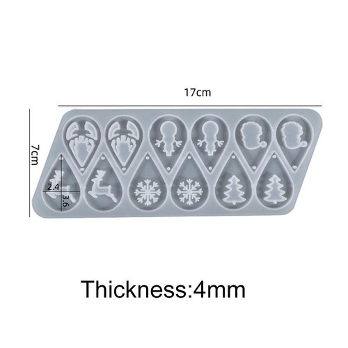 Earring Pendant Silicone Mold Epoxy Resin Jewelry Making Molds Heart Leaves Moon - Picture 48 of 65