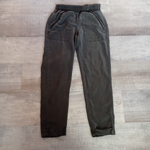 Rare Juicy Couture Green Cotton Pants Jogger W/Pockets Light Weighted Sz XS Y2K