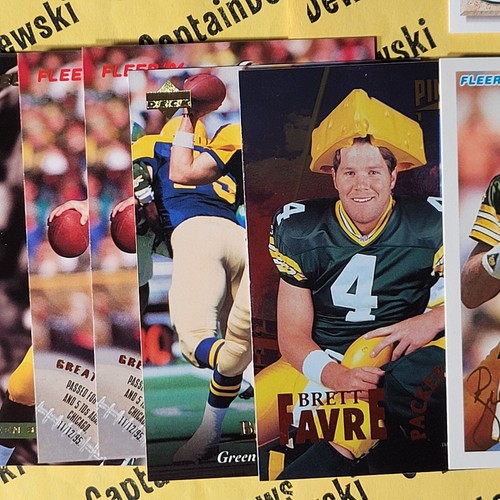 LOTE de 29 cartas de fútbol americano Brett Favre con puntuación 1991 y cubierta superior ¡novatos/RC! MVP & HOF - Imagen 9 de 11