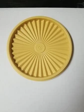 Vtg Tupperware Servalier Round Replacement Lid Seal 808 Harvest Yellow 6 5/8 