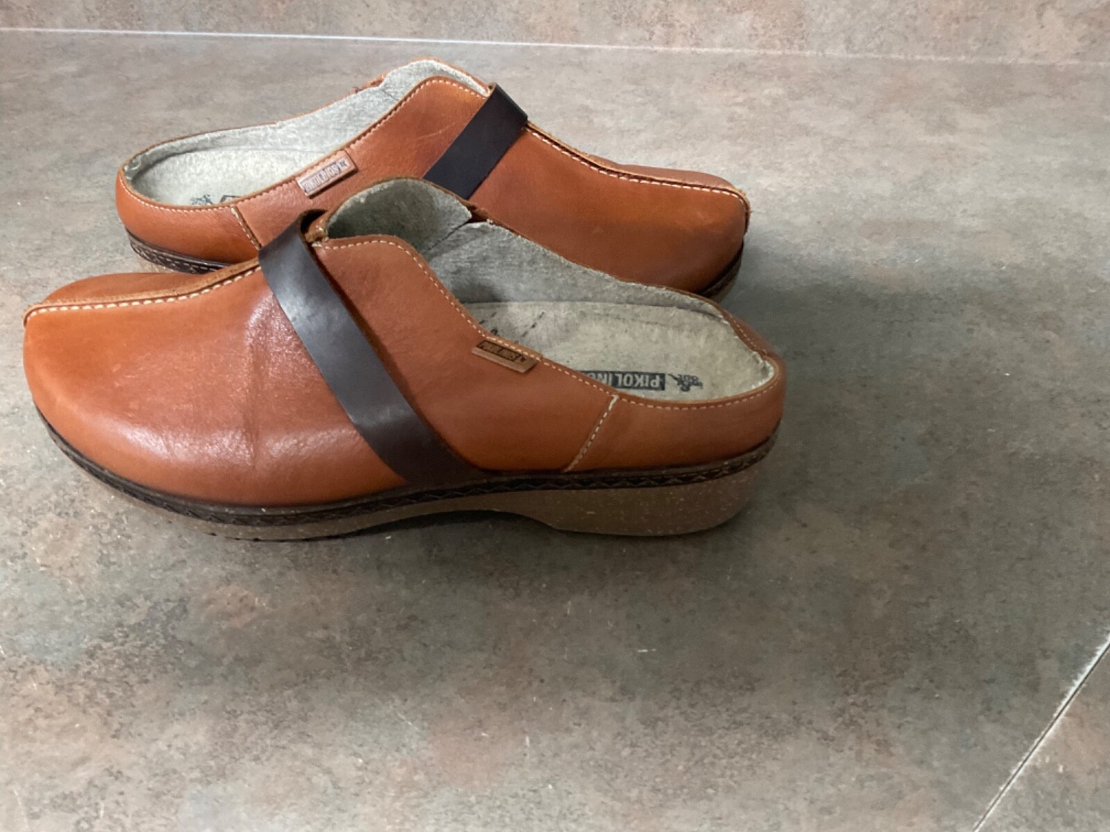 Women’s PIKOLINOS Granda Brown Leather Clogs Mules Sh… Gem