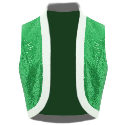Herren Pailletten Weste Glitzer Weihnachtsweste Jacke Mantel Weihnachtsfeier - Bild 16 von 39