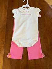 Gymboree NWT 2pc set Bodysuit  Pants 18-24 mo. "Snuggle Bunny" Pink