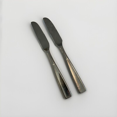 2 Dinner Knives Rogers Co Stanley Roberts Stainless Steel Allison Pattern 8-1/8''