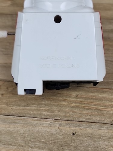 Vintage Aufzieh Arcade Spiel funktionierend Raumschiff rot weiß mit Aufklebern - Bild 9 von 17