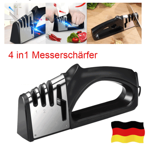 TOP~ 4 in1 Messerschärfer Küchenschleifer Diamantmesser scharfe Scheren Werkzeug - Bild 2 von 7