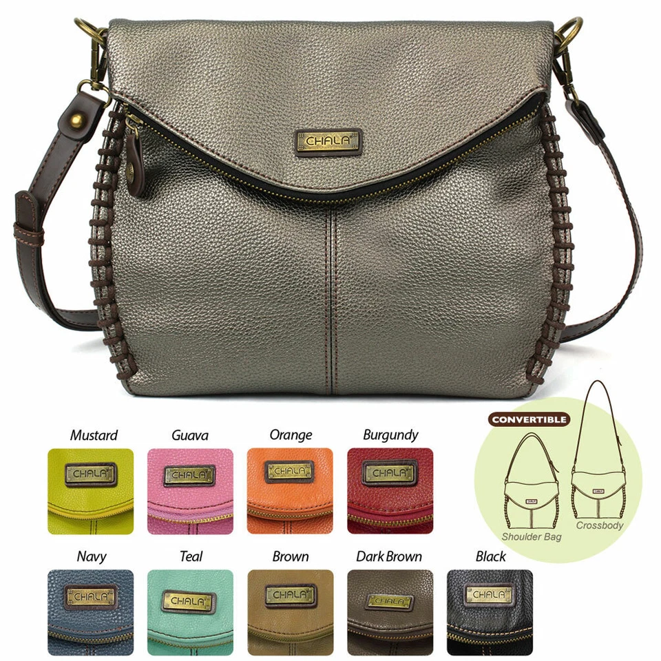 Chala Charming Cross-body with Flap Top Shoulder Purse 828- 9 Colors (Bag Only)  - Image 3 of 4