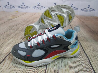 NICE Fila Boveasorus Grey Red Blue Multi Sneakers Shoes Women's size 7