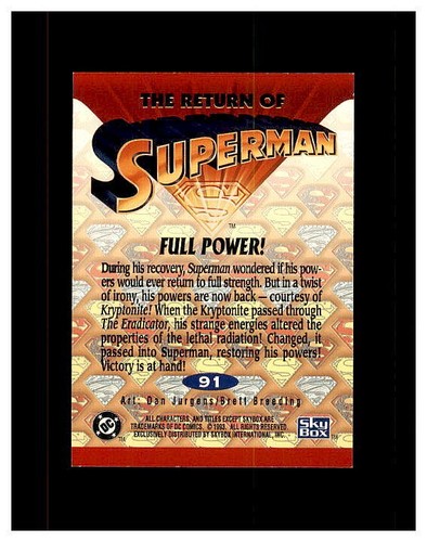 1993 SKYBOX THE RETURN OF SUPERMAN YOU PICK SEE SCANS OF EVERY CARD - Picture 95 of 107
