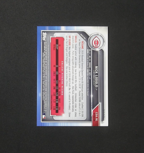 2019 Bowman Draft 1st Rookie Autograph /499 Refractor #CDA-NL Nick Lodolo RC SP - Picture 19 of 22