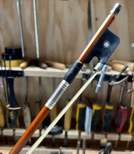 Full size Cello Bow 4/4 Brazilwood stick Ebony Frog Straight Real horsehair